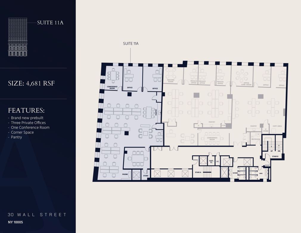 30 Wall St, New York, NY to rent Floor Plan- Image 1 of 8