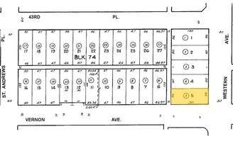 4379 S Western Ave, Los Angeles, CA for sale Plat Map- Image 1 of 1