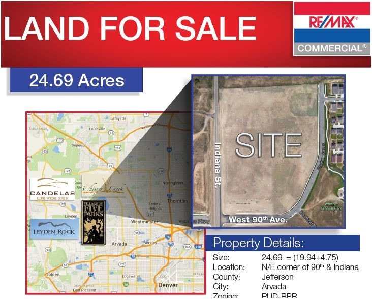 W 90th Ave & Indiana St, Arvada, CO for sale - Primary Photo - Image 1 of 1