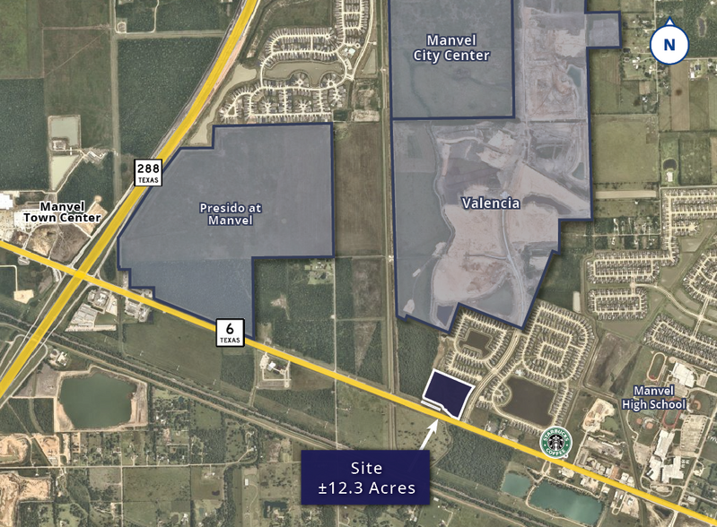 Highway 6 & Pollard Blvd, Manvel, TX for sale - Building Photo - Image 2 of 5