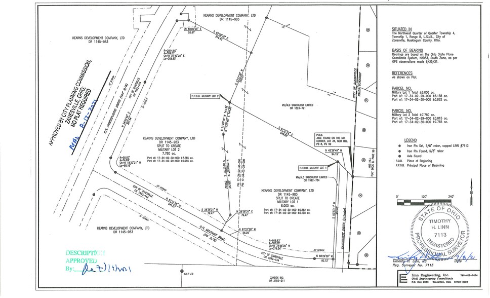 0 Northpointe Drive- 7.78 Acres, Zanesville, OH for sale - Site Plan - Image 2 of 2