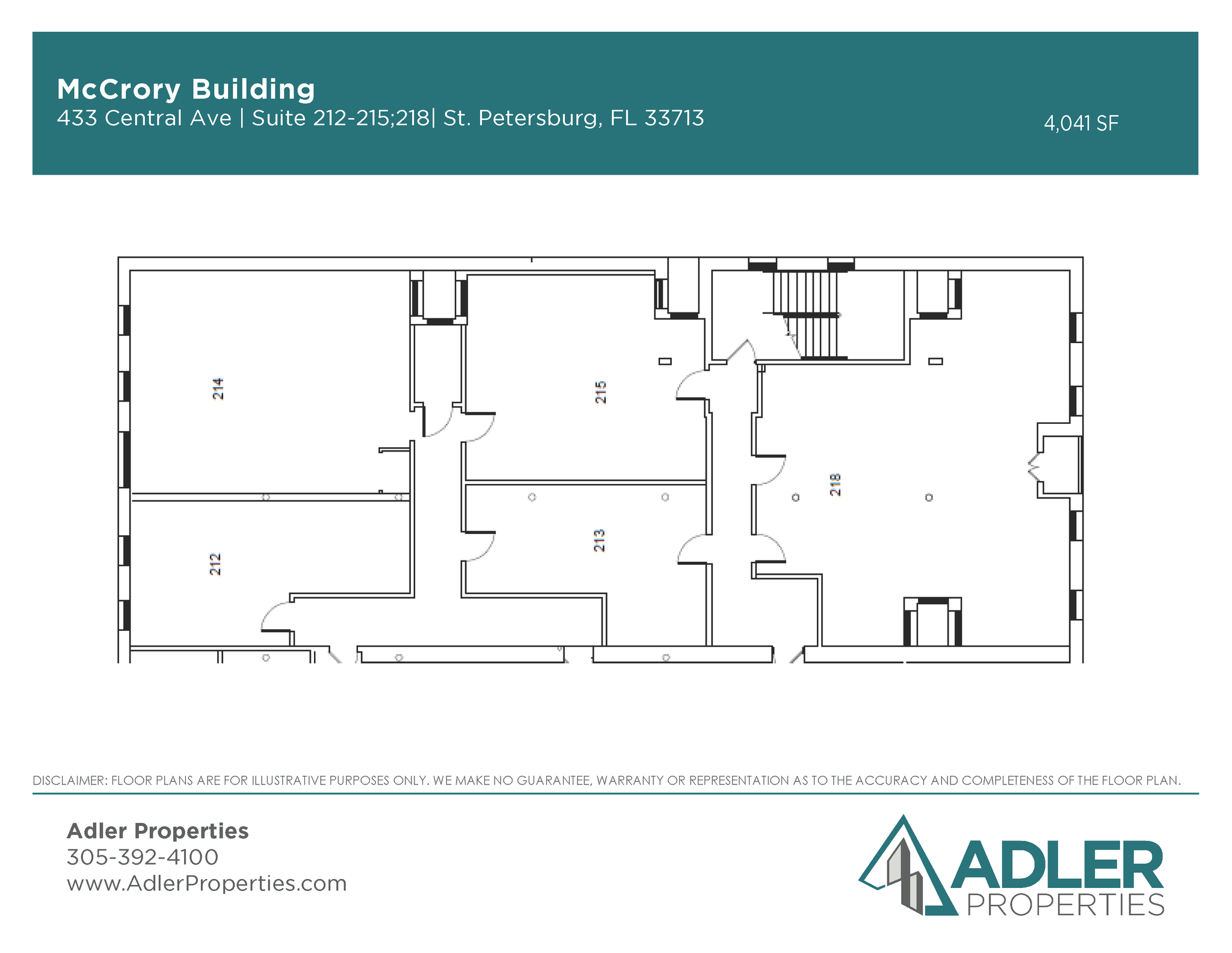 425-445 Central Ave, Saint Petersburg, FL for rent Floor Plan- Image 1 of 1