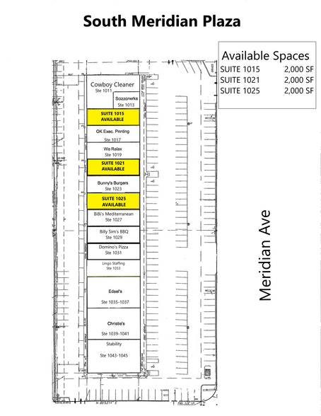 1011-1045 S Meridian Ave, Oklahoma City, OK for rent - Site Plan - Image 2 of 10