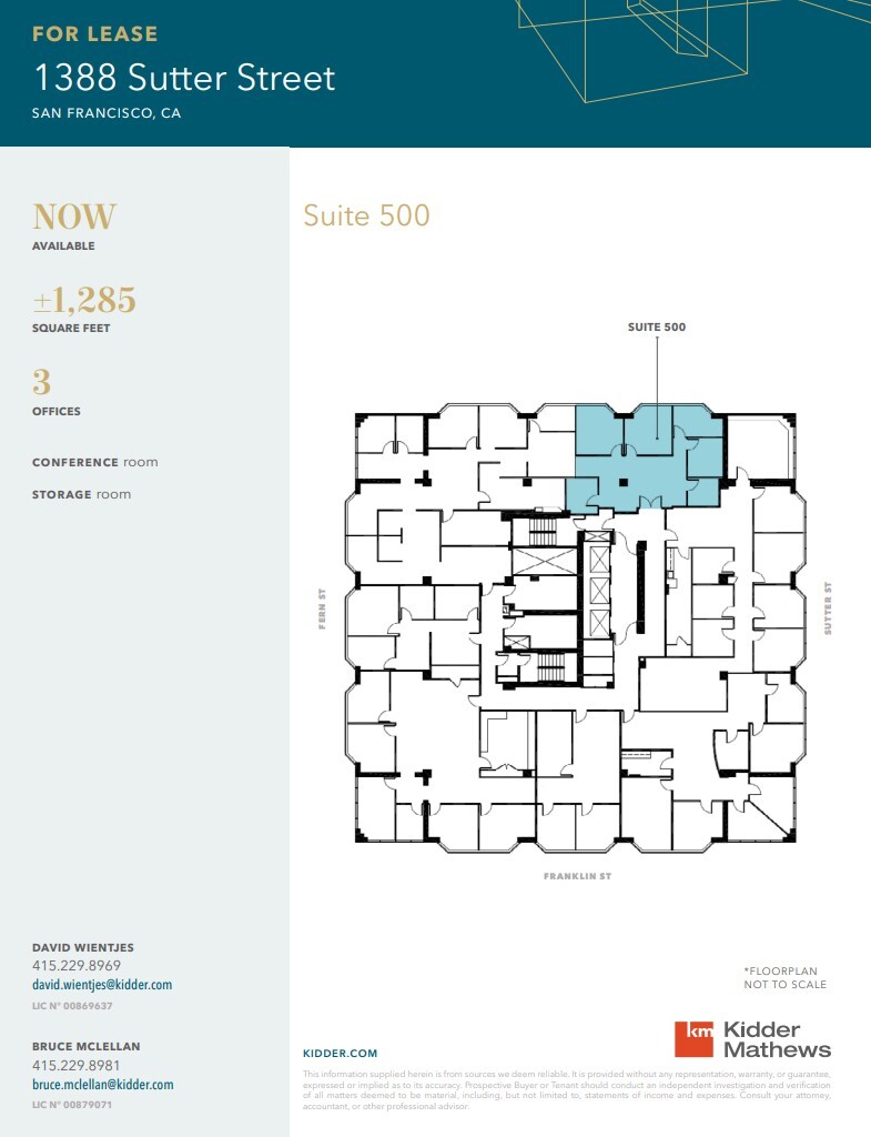 1388 Sutter St, San Francisco, CA for rent Floor Plan- Image 1 of 1