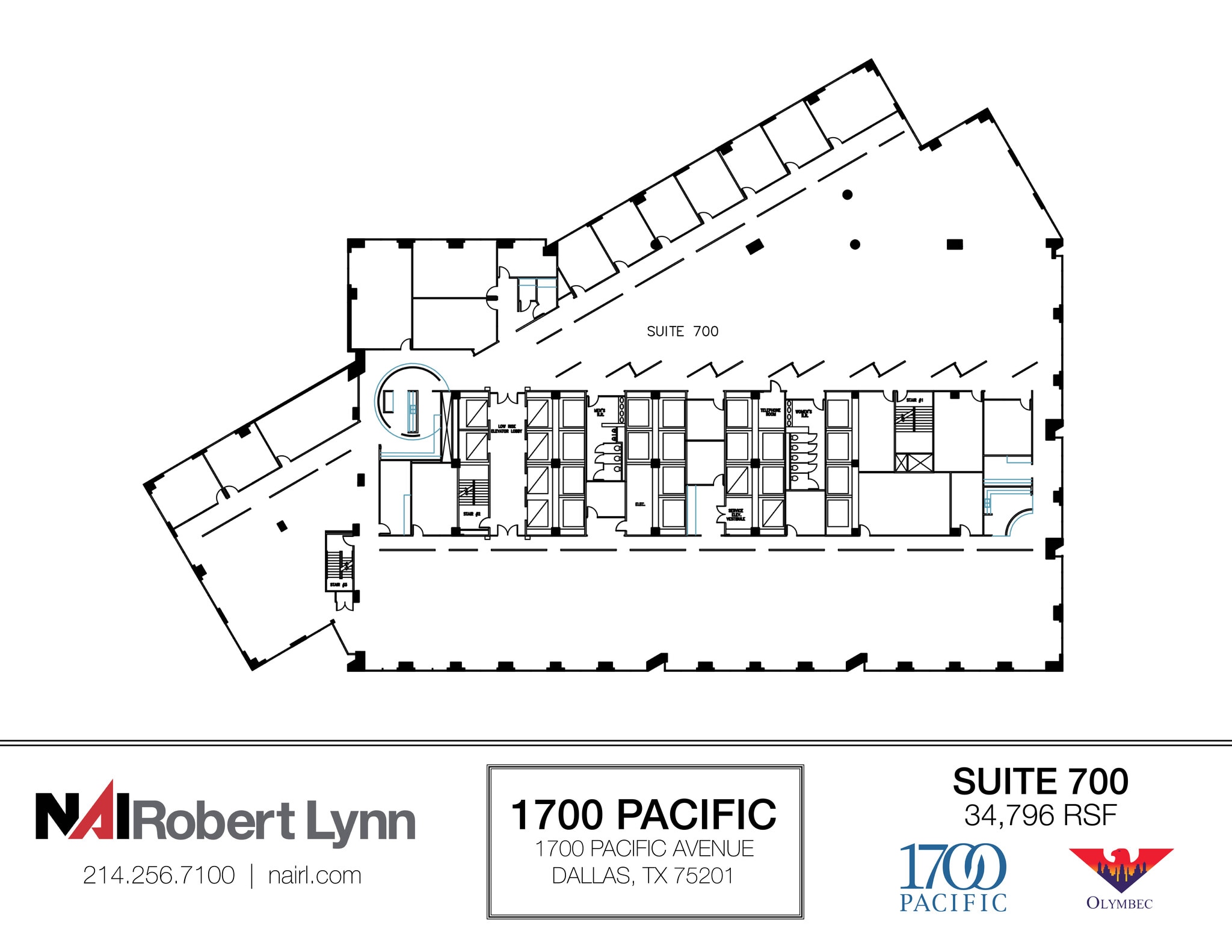 1700 Pacific Ave, Dallas, TX to rent Floor Plan- Image 1 of 1