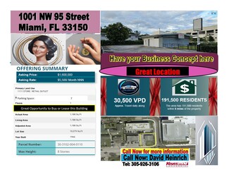 More details for 1001 NW 95th St, Miami, FL - Retail for Rent