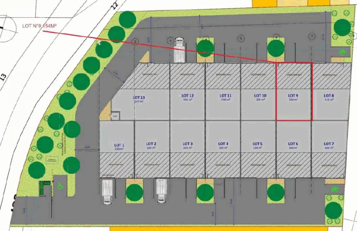 Light Industrial in Mions to rent Site Plan- Image 1 of 3
