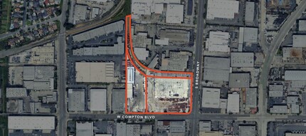 15001 S Broadway, Gardena, CA - aerial  map view