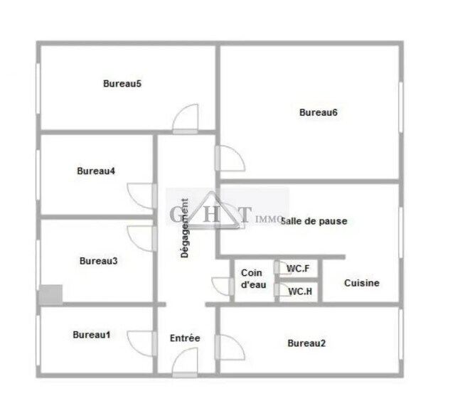 Office in Maisons-Alfort to rent - Floor Plan - Image 1 of 10