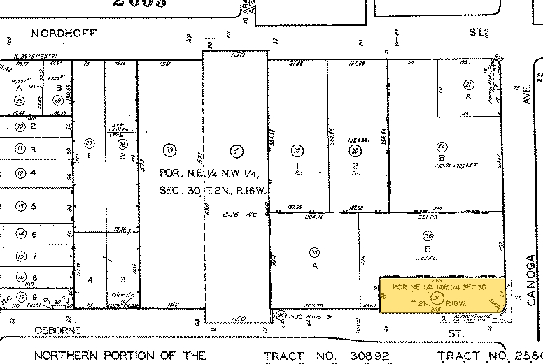 8945-9015 De Soto Ave, Canoga Park, CA for rent - Plat Map - Image 2 of 5