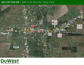 2009 7th St, Bay City, TX - aerial  map view