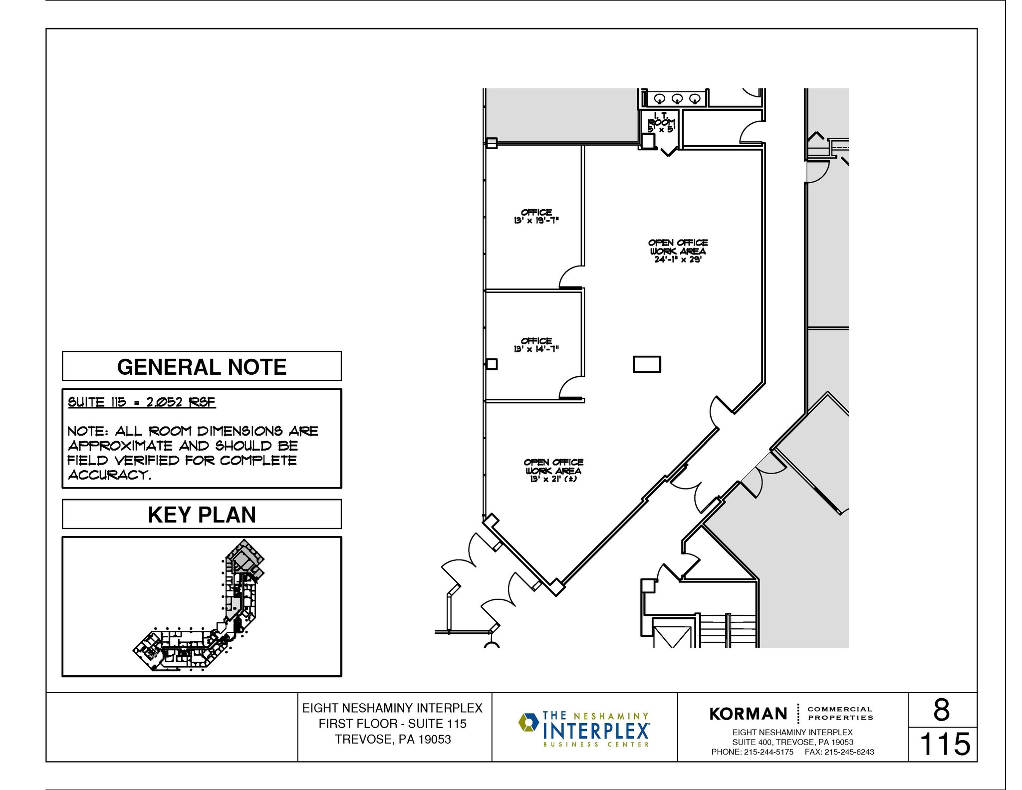 8 Neshaminy Interplex, Trevose, PA for rent Floor Plan- Image 1 of 1