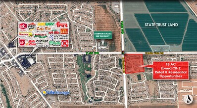 SEC Bella Vista & Gantzel Rd, San Tan Valley, AZ - aerial  map view