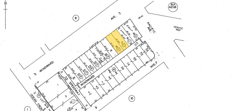 66 1/2 Windward Ave, Venice, CA for sale - Plat Map - Image 1 of 1