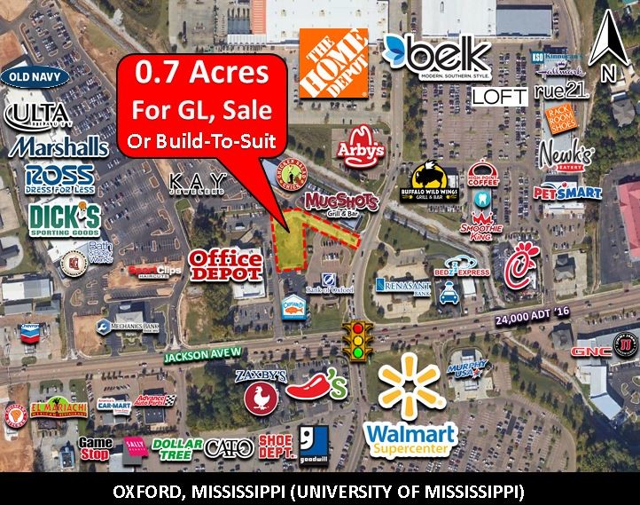 0 Jackson Ave W, Oxford, MS for sale - Building Photo - Image 1 of 3