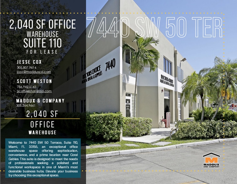 7440 SW 50th Ter, Miami, FL for sale - Building Photo - Image 1 of 1