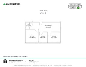 6660 Riverside Dr, Metairie, LA for rent Site Plan- Image 1 of 1