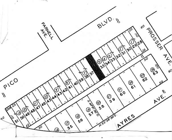 10586 W Pico Blvd, Los Angeles, CA for sale - Plat Map - Image 1 of 1