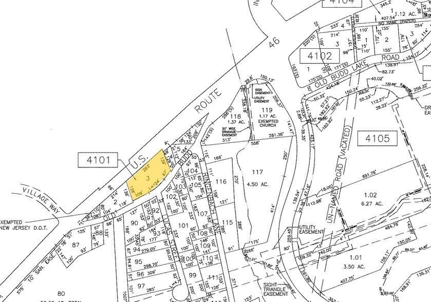 41 US Highway 46, Budd Lake, NJ for sale - Plat Map - Image 1 of 1