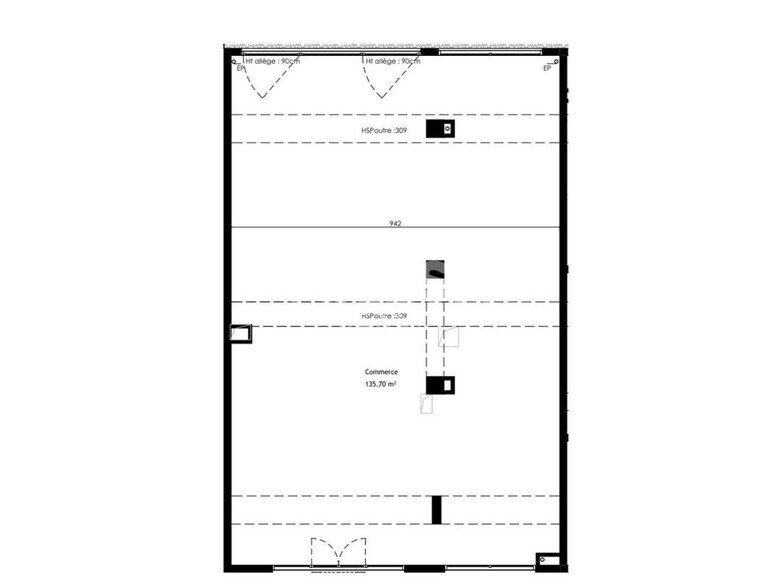 Retail in Lyon to rent - Floor Plan - Image 2 of 2