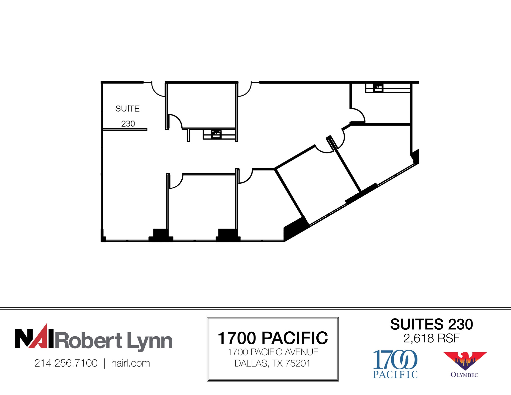 1700 Pacific Ave, Dallas, TX to rent Floor Plan- Image 1 of 2
