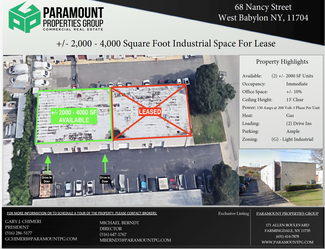 More details for 68 Nancy St, West Babylon, NY - Industrial for Rent