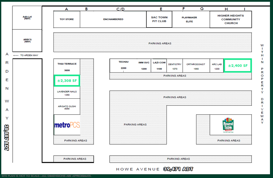 1566-1612 Howe Ave, Sacramento, CA for rent - Site Plan - Image 2 of 6