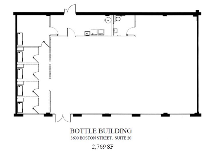 3600 Boston St, Baltimore, MD for rent - Floor Plan - Image 2 of 4