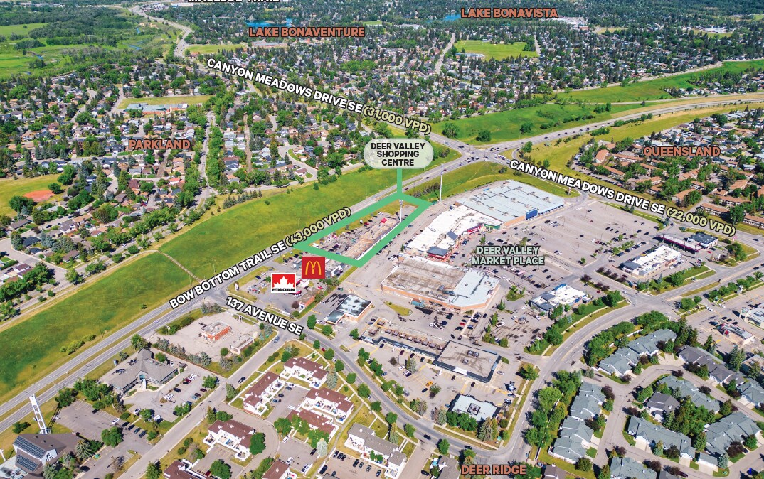 13750 Bow Bottom Trl SE, Calgary, AB for sale Aerial- Image 1 of 1