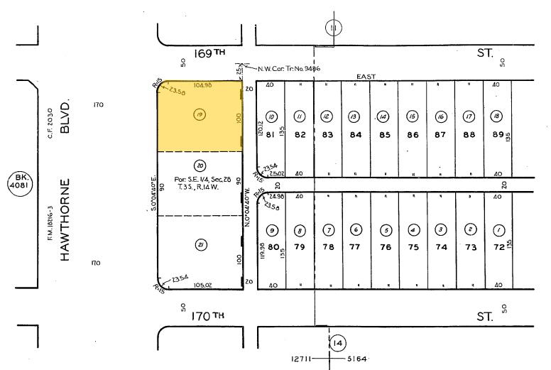 16900 Hawthorne Blvd, Lawndale, CA for sale - Plat Map - Image 2 of 15