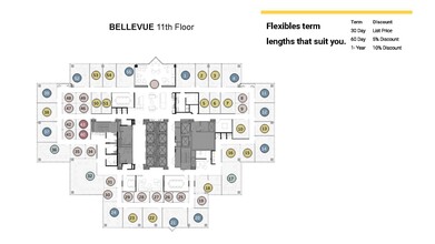 500 108th Ave NE, Bellevue, WA for rent Floor Plan- Image 1 of 5