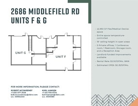 2682 Middlefield Rd, Redwood City, CA for rent Floor Plan- Image 1 of 1