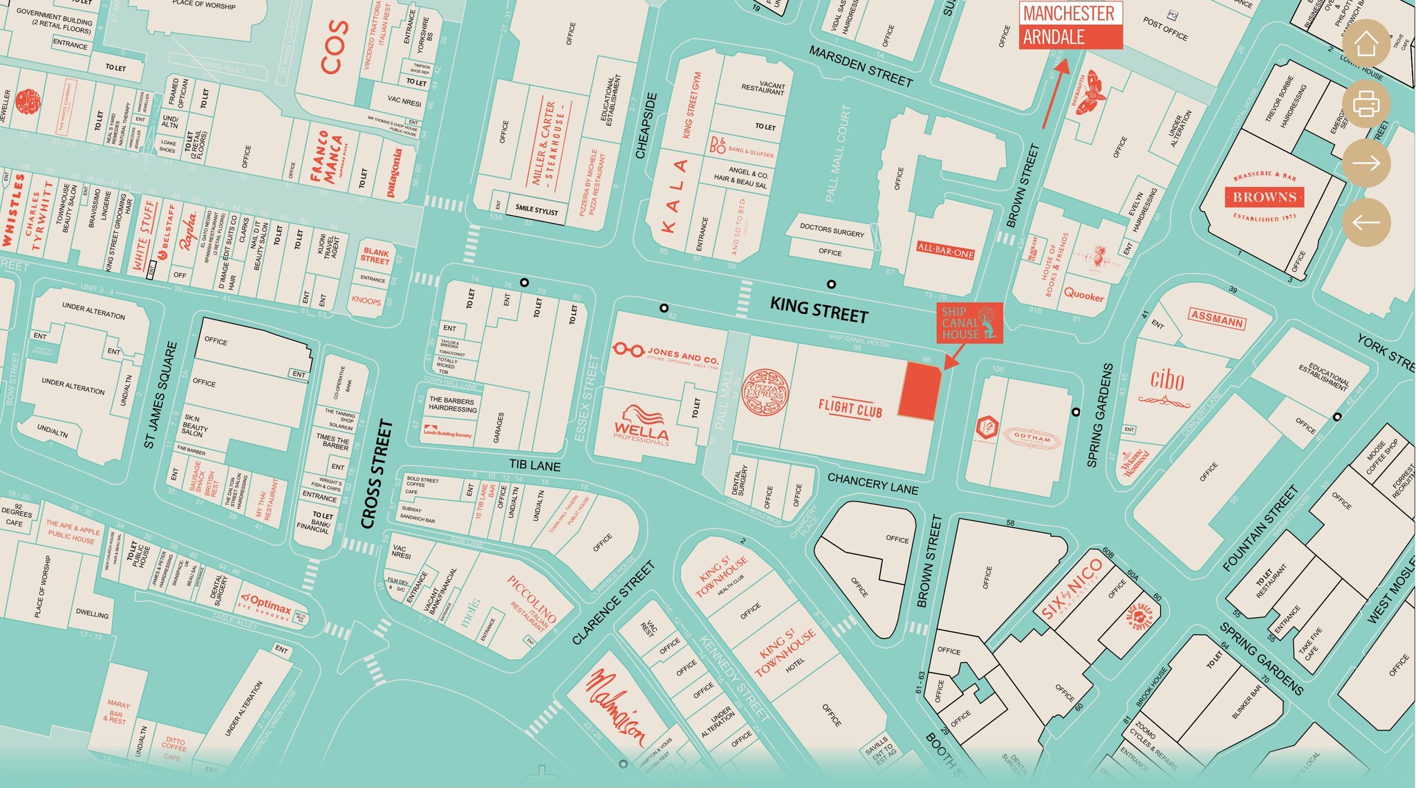 98 King St, Manchester to rent Site Plan- Image 1 of 3