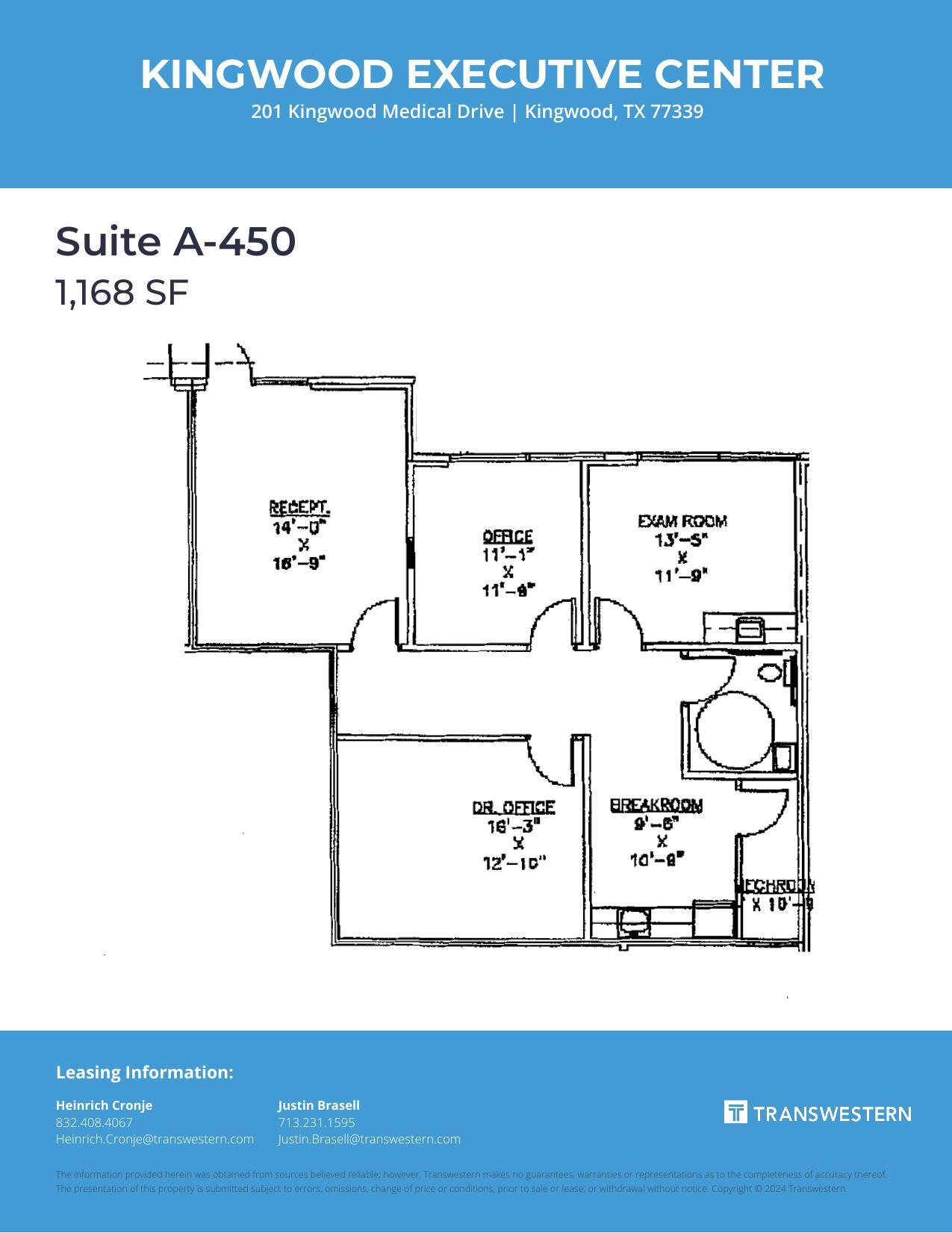 201 Kingwood Medical Dr, Kingwood, TX for rent Floor Plan- Image 1 of 1