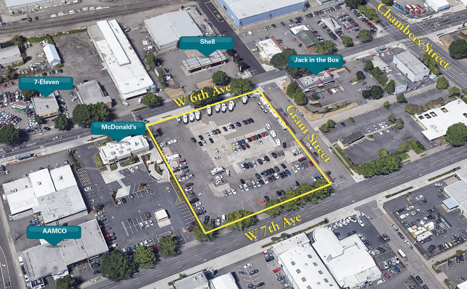 W 6th Ave & W 7th Ave at Grant Street, Eugene, OR for rent - Aerial - Image 1 of 1