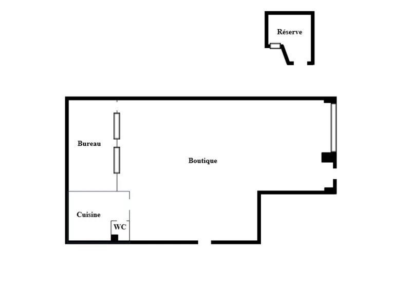 Retail in Paris to rent Floor Plan- Image 1 of 7