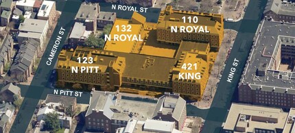 123 N Pitt St, Alexandria, VA - aerial  map view