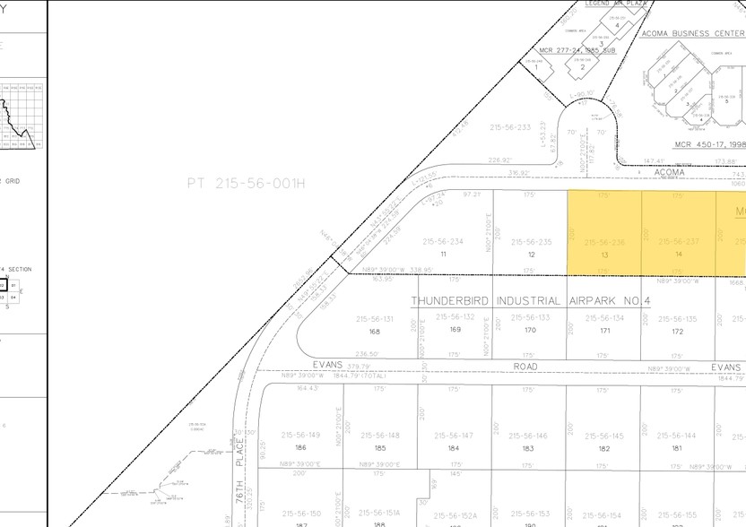 7707 E Acoma Dr, Scottsdale, AZ for rent - Plat Map - Image 2 of 11