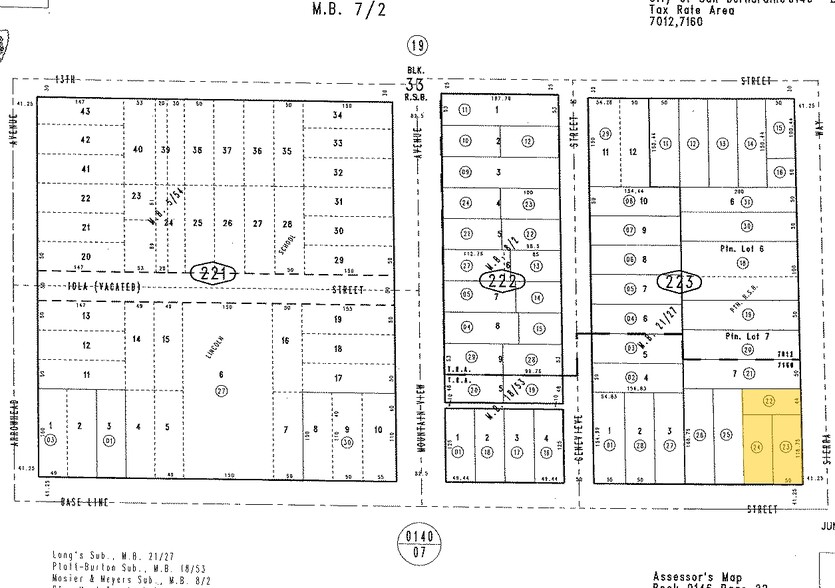 106 W Base Line St, San Bernardino, CA for sale - Plat Map - Image 3 of 4