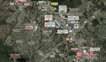 3050-3100 Western Blvd, Jacksonville, NC - aerial  map view - Image1