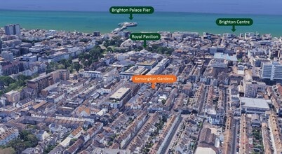 Unit C1 & C2, 22-23 Kensington St, Brighton, ESX - Aerial map view