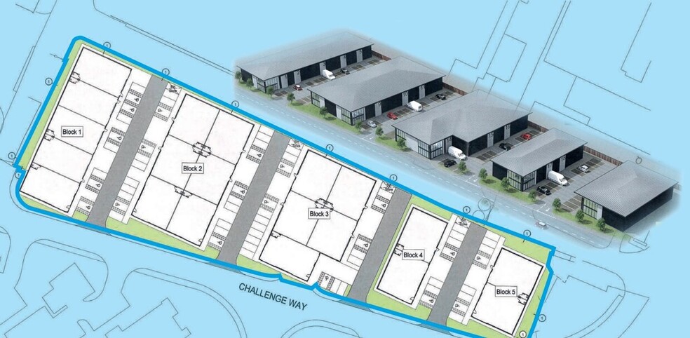 Challenge Way, Blackburn for rent - Site Plan - Image 2 of 2