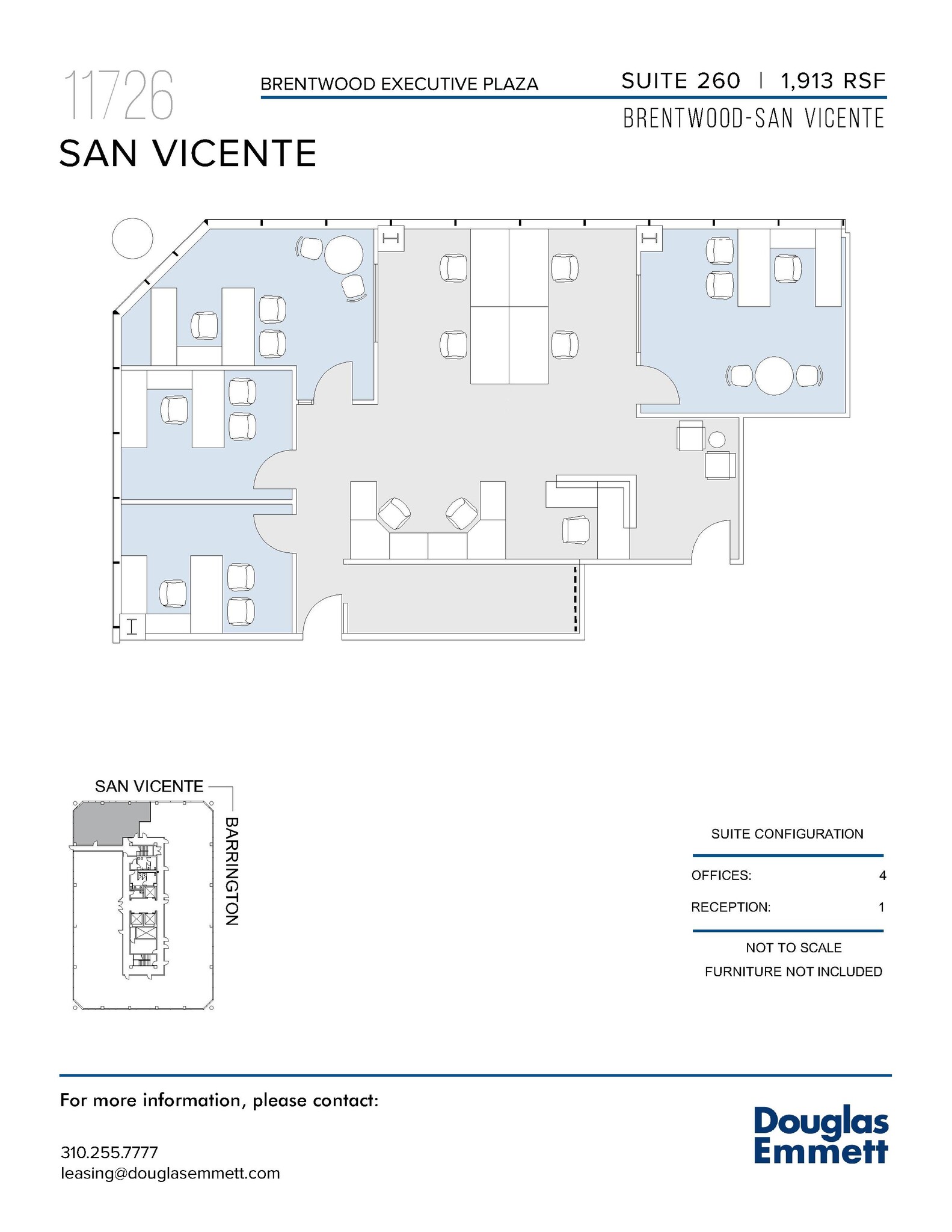 11726 San Vicente Blvd, Los Angeles, CA for rent Floor Plan- Image 1 of 1