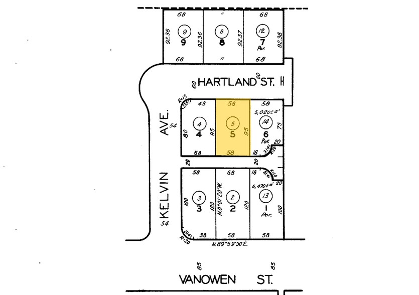 20760 Hartland St, Winnetka, CA for sale - Plat Map - Image 3 of 5