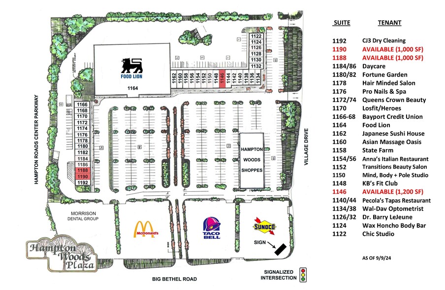 1122-1192 Big Bethel Rd, Hampton, VA for rent - Site Plan - Image 3 of 9