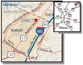 4913 Summer Oak Dr, Buford, GA - aerial  map view