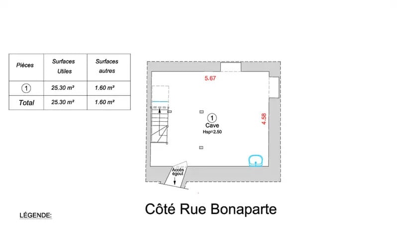 Retail in Paris to rent - Floor Plan - Image 2 of 3
