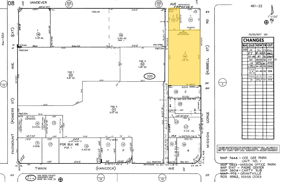 6160 Mission Gorge Rd, San Diego, CA for rent - Plat Map - Image 2 of 33