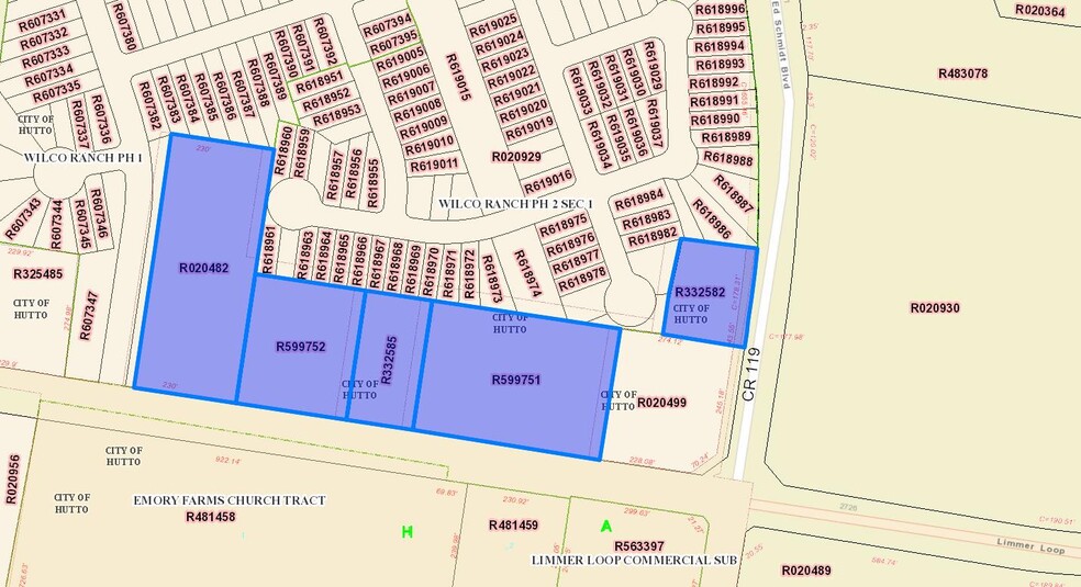 Limmer Loop, Hutto, TX for sale - Plat Map - Image 2 of 3