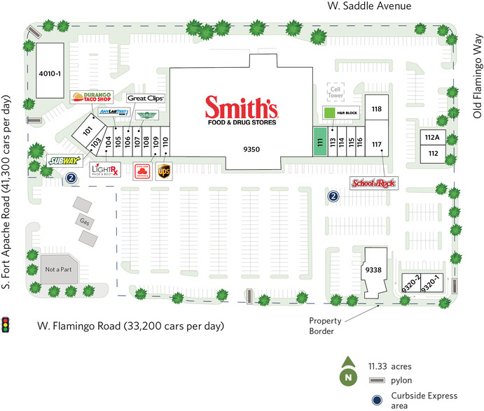 9340-9360 W Flamingo Rd, Las Vegas, NV for rent - Site Plan - Image 3 of 20